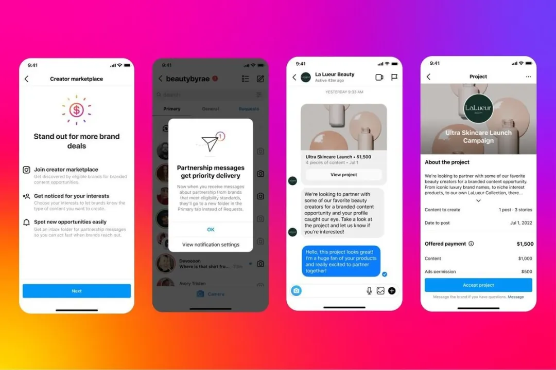 IG Creator Marketplace: brand deals
