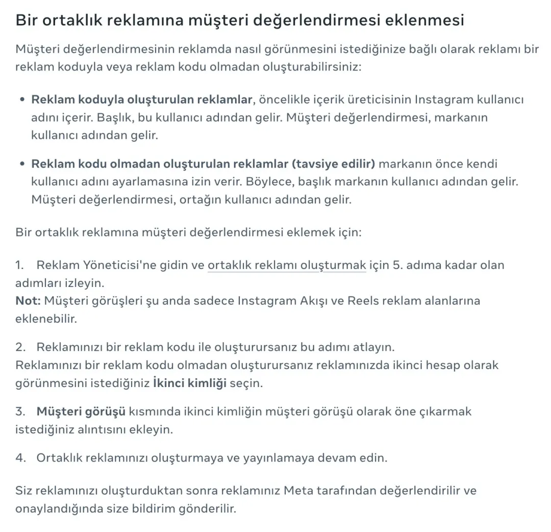 Musteri degerlendirmesi ekleme detayi