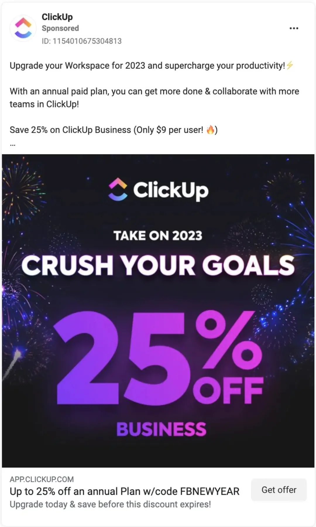 '%25 off business' upsell