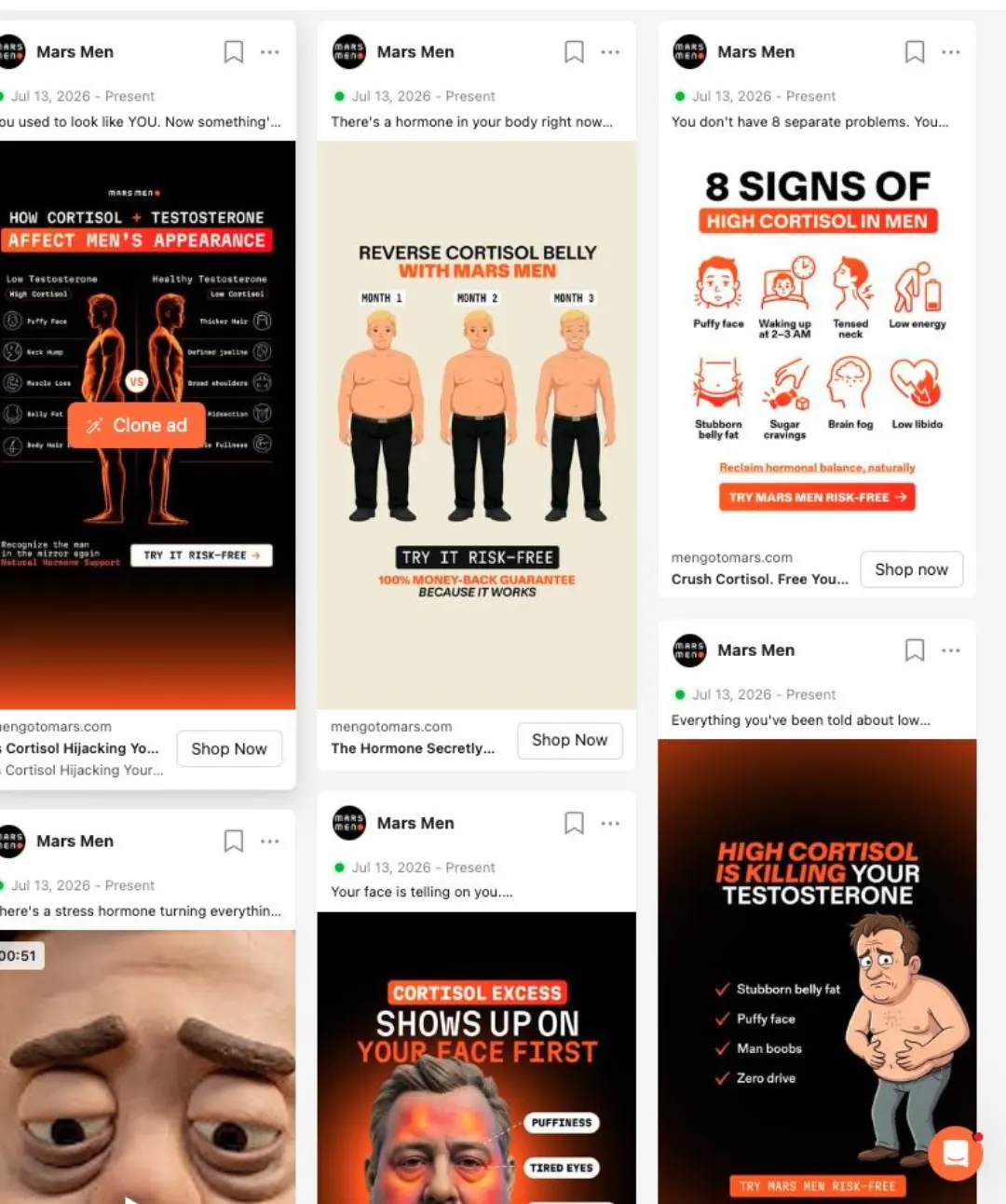 Mars Men problem-odaklı reklamlar