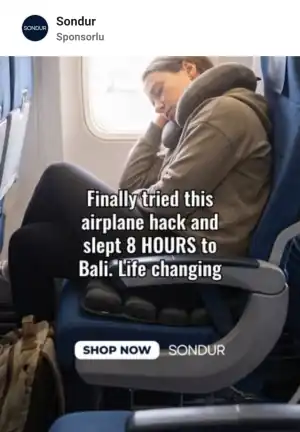 Meta Reklam Kütüphanesi, aktif reklam: Sondur