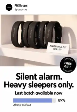 Meta Reklam Kütüphanesi, aktif reklam: FitSleeps
